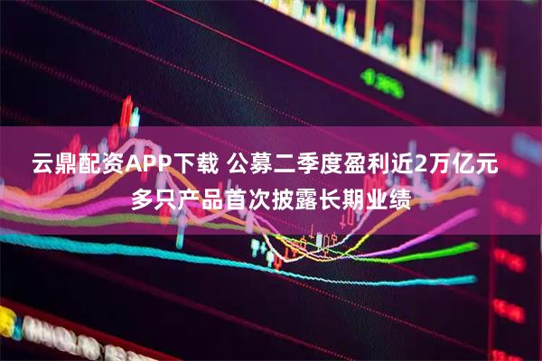 云鼎配资APP下载 公募二季度盈利近2万亿元  多只产品首次披露长期业绩
